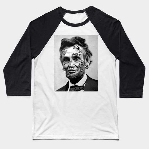 Great Emancipator Baseball T-Shirt by TimPangburn